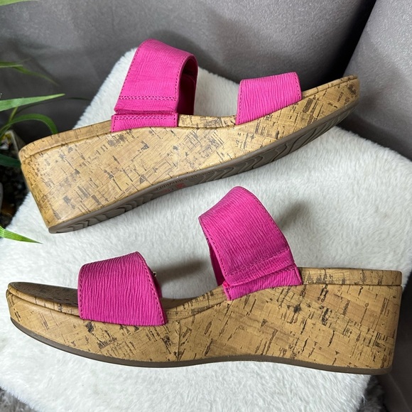 Vionic Women’s Atlantic Slide Adjustable Platform Wedges Sandal Pink Sz US 11 - Picture 8 of 12